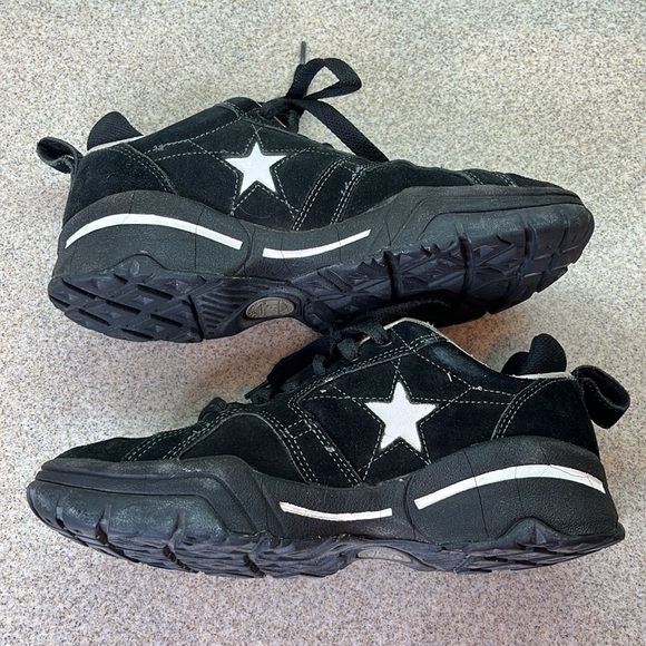 VNTG.Converse All Star One Star 2000 Black Suede Men's Size 7 1/2 Women's Size 9 - Picture 12 of 17